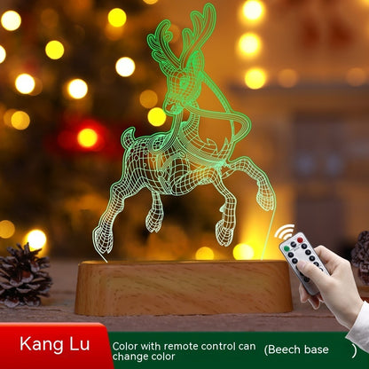 Christmas Decoration 3D Lamp Acrylic LED Night Lights New Year