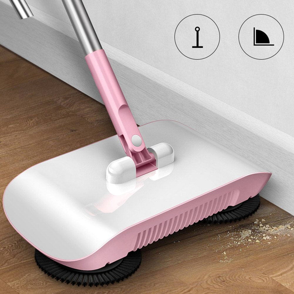 Hand Push Sweeper Household Broom Dustpan Mop Floor