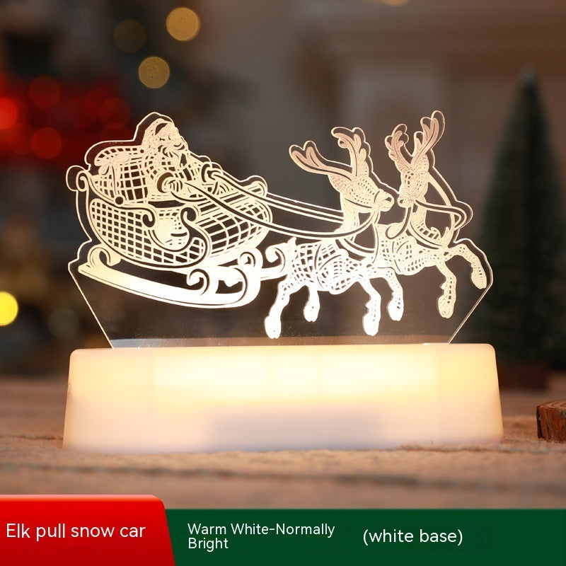 Christmas Decoration 3D Lamp Acrylic LED Night Lights New Year